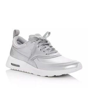 Women's Nike Air Max Thea Metallic Silver Chrome Sneaker Size 7